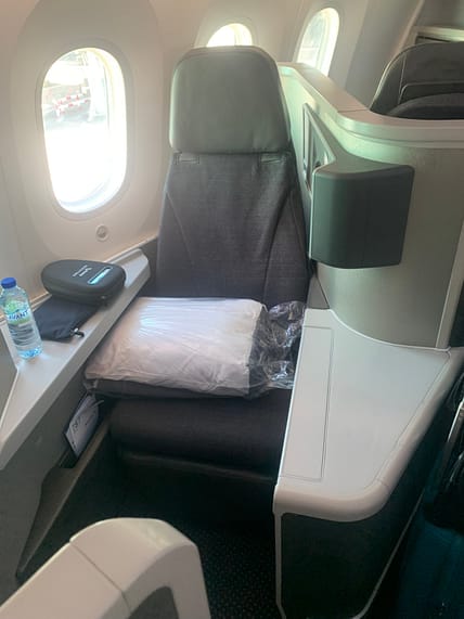 Neil Scrivener reviews the American Airlines Flagship Business Class seat - next to a window facing backwards on the 787-8.