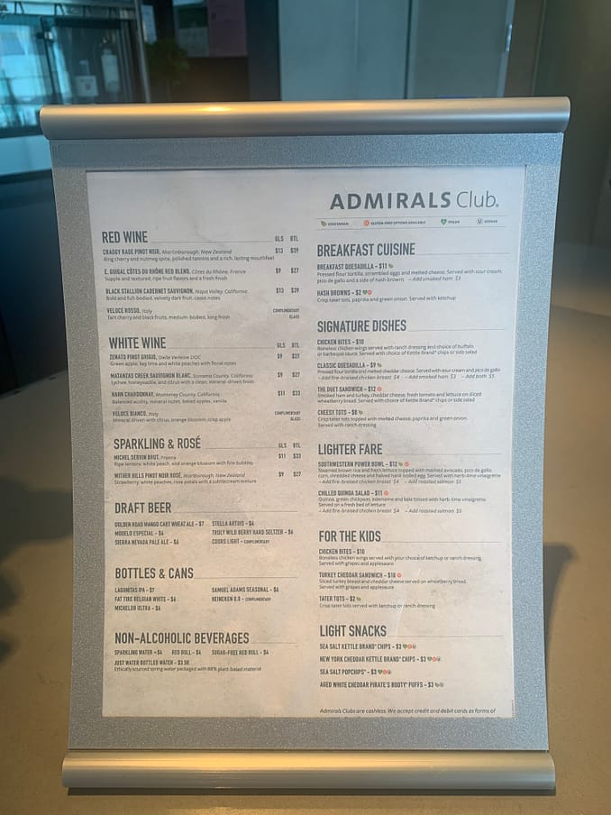 Neil Scrivener reviews the American Airlines Admirals Club at Los Angeles Airport (LAX) Terminal 4.